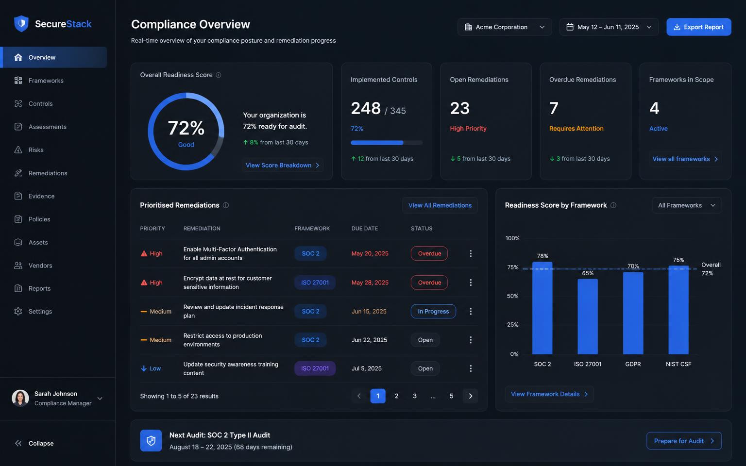 CompliSure interface
